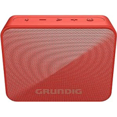 Grundig GBT Solo Red – Bluetooth skaļrunis, 30 metru diapazons, vairāk nekā 20 stundas. Atskaņošana, Red