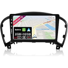 JOYX Android 12 automašīnas radio, kas piemērots Nissan Juke J15 2012-2019 - GPS 2 DIN - Atpakaļskata kameras ārējais mikrofons bez maksas - 2G + 32G - 8 collas - atbalsta stūres vadību 4G WiFi BT-5.0 DAB