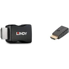 LINDY 32104 HDMI 10.2G EDID emulators, melns un DIGITUS 4K HDMI EDID emulators, paplašinātājam — Schwarzitcher, sadalītājs, matricas pārslēdzējs, melns