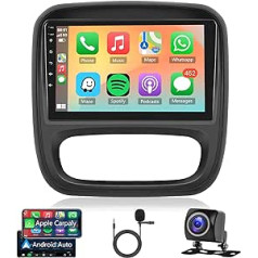 Android 11 auto radio priekš Opel Vivaro Renault Trafic Fiat Talento Nissan NV300/VW300 ar Apple Carplay Android Car Navigation GPS WiFi Canbus 9 collu auto radio 2 DIN ar Bluetooth FM/RDS/DAB+