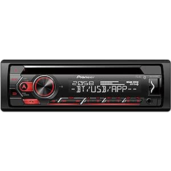 Pioneer DEH-S420BT, 1DIN automašīnas radio, CD uztvērējs ar RDS, Bluetooth, MP3, USB un AUX ieeja, brīvroku funkcija, lietotne Smart Sync, 13 joslu ekvalaizers, iPod vadība