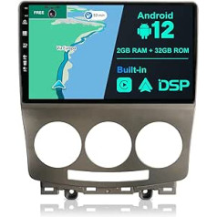 JOYX Android 12 automašīnas radio ar IPS 2.5D der Mazda 5 (2005-2010) - 2G + 32G - atpakaļgaitas kamera bez maksas - 9 collas - GPS2 DIN - atbalsta DAB stūres vadību 4G WiFi Bluetooth Carplay Android Car