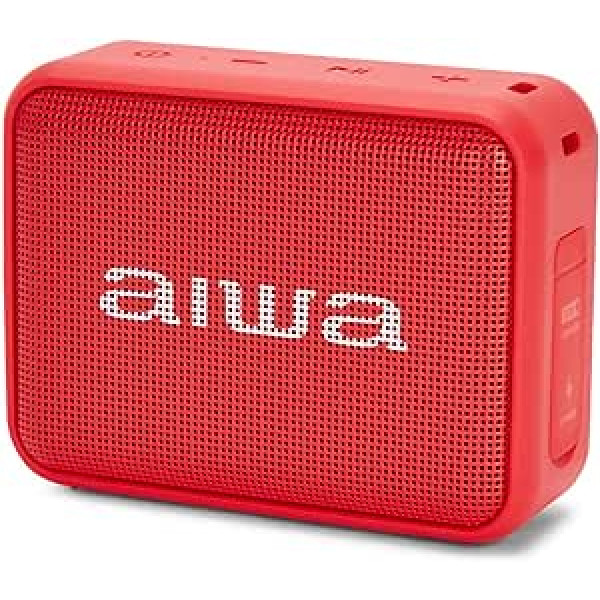 AIWA BS-200RD pārnēsājams bezvadu Bluetooth skaļrunis True bezvadu stereo ūdensnecaurlaidīgs sarkans