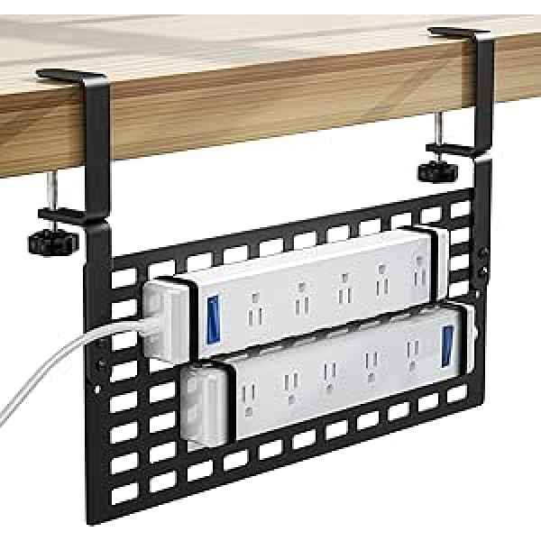 Xpatee Cable Duct Desk Kabeļu pārvaldības galds bez urbšanas 16 collu kabeļu pārvaldība rakstāmgaldam, rakstāmgalda kabeļu vadība Kabeļu paliktņu rakstāmgalds birojam, mājās — melns