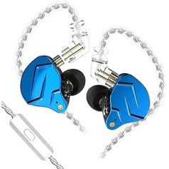 KZ ZSN Pro X In-Ear Headphones 1BA 1DD Stereo Austiņas Austiņas HiFi Sport Gaming 3,5 mm Car Jack Austiņas Comfort Wear for Phone Computer Tablet Blue with Microphone