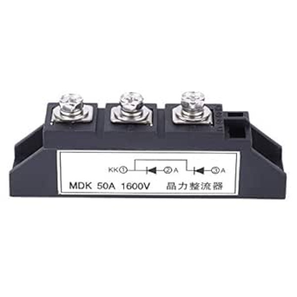 Tilta taisngrieža diodes tilts, MDK 50a 1600V pretreversa tilta diodes taisngrieža modulis elektroniskām shēmām / mājsaimniecības