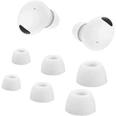 Adhiper 3 pairs silikona Galaxy Buds 2 Pro ausu aizbāžņi, kas ir saderīgi ar Samsung Galaxy Buds 2 Pro (S/M/L balts)