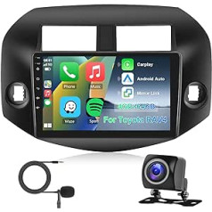 Hodozzy Car Radio 4G + 64G priekš Toyota RAV4 2007-2011 Android 8 Core 10,1 collu IPS ekrāna GPS navigācija ar bezvadu Carplay Android Car Mirror Link Double DIN Car Radio Bluetooth DSP WiFi FM RDS