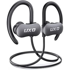 UXD Bluetooth austiņas, uzlabotas bezvadu austiņas, Bluetooth 5.0, IPX7 ūdensizturīgas sporta austiņas ar CVC8.0 mikrofonu, ieliekamās austiņas sporta zālei, skriešanai, treniņiem