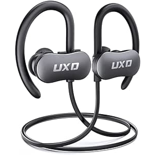 UXD Bluetooth austiņas, uzlabotas bezvadu austiņas, Bluetooth 5.0, IPX7 ūdensizturīgas sporta austiņas ar CVC8.0 mikrofonu, ieliekamās austiņas sporta zālei, skriešanai, treniņiem