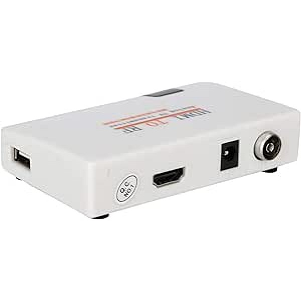 HDMI RF Modulator Coax Converter, Demodulator HD Digital Video Input Adapter, Analog TV Transmitter Signal Converter Box Support 480I/480P/576I/576P/720P/720I/1080I/1080P, 100-240V