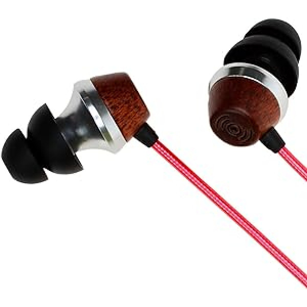 Simfonizētas ALN 2.0 Premium Echt-Holz Geräuschreduzierende in-ear austiņas (rot)