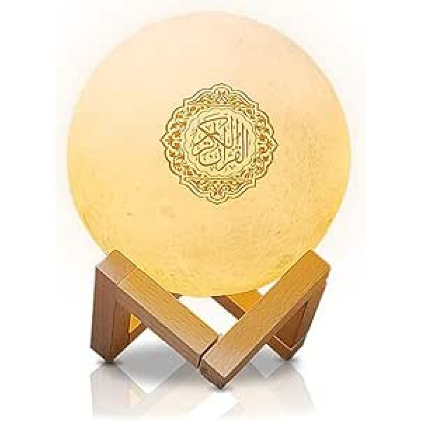 URCheers 3D Moonlight Korāna skaļrunis, Bluetooth Korāna skaļruņa lietotnes tālvadības pults Maza Moonlight Smart Touch LED lampa ar Bluetooth Eid Mubarak Hajj dāvanas