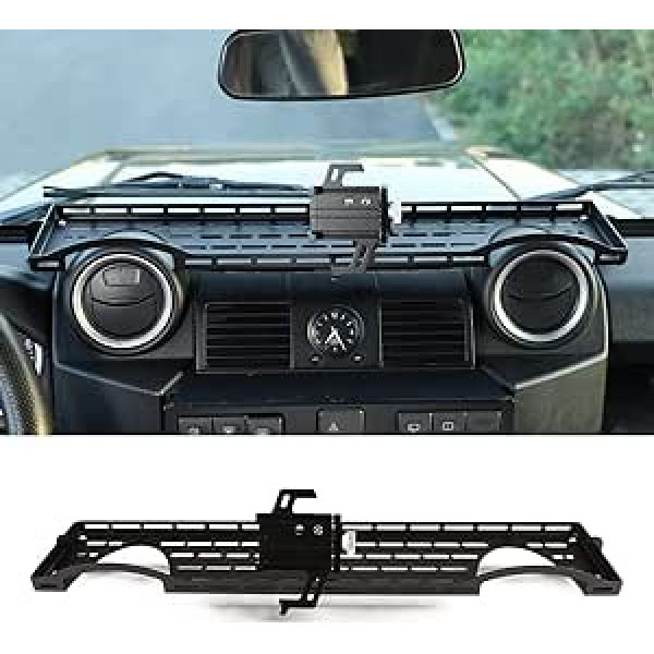 DIYUCAR automašīnas tālruņa turētājs GPS stiprinājuma centra konsoles glabāšanas nodalījuma paneļa glabāšanas kastes organizators Land Rover Defender 90 110 2004-2019