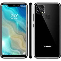 Viedtālrunis OUKITEL C22 bez līguma, 128 GB + 4 GB Android 10 mobilais tālrunis ar 256 GB paplašināmu, 5,86 collu displejs, 4000 mAh sejas ID + pirkstu nospiedumu GSM 4G LTE dubultā SIM karte