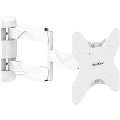 QualGear Qg-TM-005-WHT LED-Fernseher, 58,9 cm bis 106,7 cm (23 Zoll) bis 42 Zoll, hochwertig, modernes Design, ultraflach, voll beweglich, UL-gelistet, Weiß