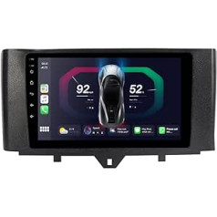 Unhua 9 collu Android 13 2+32 GB automašīnas radio navigācija, kas paredzēta Smart Fortwo II 451 2011-2015 radio ar bezvadu Carplay un Android automašīnas Bluetooth 5.1 USB WiFi