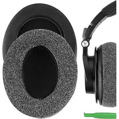 Geekria Ersatz-Ohrpolster ar Memory Foam un Schwarzem Samt für Audio-Technica ATH-M50X, ATH-M10, ATH-M20X, ATH-M30X, ATH-M40X, ATH-ANC9 Kopfhörer