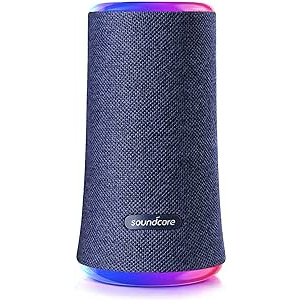 Anker Soundcore Flare 2 Bluetooth skaļrunis ar IPX7 ūdensizturīgu aizsardzību un 360° skaņu piemājas un pludmales ballītēm, 20 W bezvadu skaļrunis ar PartyCast, EQ regulēšanu un