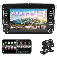 Android automašīnas radio priekš VW Passat B6 B7 Golf 5 6 Jetta T5 Polo Touran Caddy Seat priekš Tiguan Seat Android 13 radio ar Carplay/Android Car/GPS navigāciju/Bluetooth/4G WiFi/FM radio/DAB/OBD/TPMS