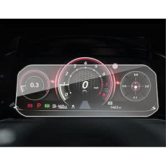 SXCY savietojams ar VW Golf 8 GTI GTE GTD 2020-2023 instrumentu ekrāna aizsargu 10,25 collu Golf 8 digitālā instrumentu rūdīta stikla ekrāna aizsargs 9H pret skrāpējumiem izturīgs pret pirkstu nospiedumiem 2022 2023