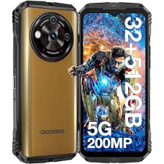 DOOGEE V30 Pro 5G mobilais tālrunis, neplīstošs [2024], 32 GB+512 GB, 6,58 collu FHD+120 Hz, Android 13 tālrunis, neplīstošs, 10800 mAh 33 W, 200 MP+24 MP SIM tālrunis, neplīstošs, IP69/DWiFi68/DWiFi68