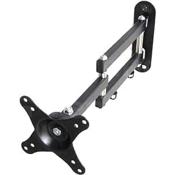 M&G Techno Wall Mount Black TV 32 Inches Swivelling Distance from Wall 35 cm