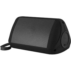 Pārnēsājams Bluetooth skaļrunis ar AUX ieeju, bagātīgi basi, skaļš skaļums, kristāldzidra stereo skaņa, 90 M bezvadu diapazons, mikrofons, ūdensizturīgs IPX6 dušai/baseina/pludmales melns