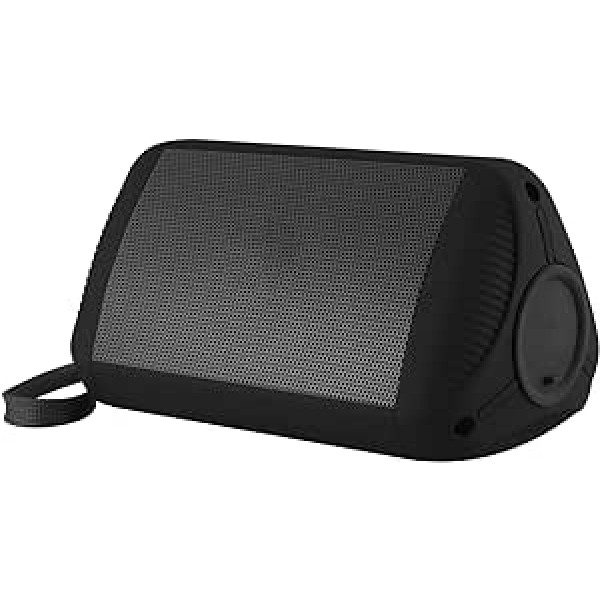 Pārnēsājams Bluetooth skaļrunis ar AUX ieeju, bagātīgi basi, skaļš skaļums, kristāldzidra stereo skaņa, 90 M bezvadu diapazons, mikrofons, ūdensizturīgs IPX6 dušai/baseina/pludmales melns