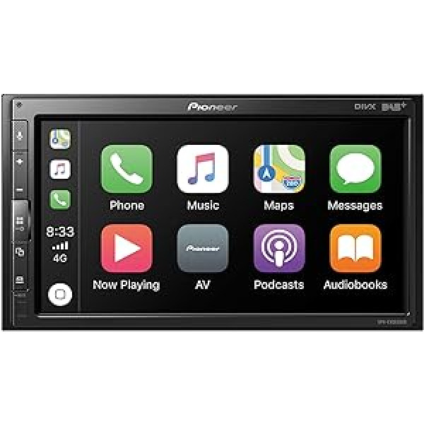 Pioneer SPH-EVO62DAB Mediacenter, 6,8 collu skārienekrāns, 1,5 A ātras uzlādes USB, Apple CarPlay, Android Car, DAB/DAB+ digitālais radio, Bluetooth, 13 joslu ekvalaizers