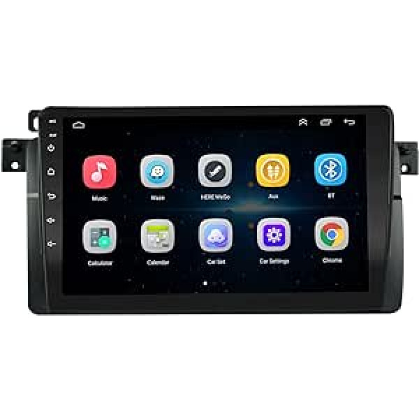 EZoneTronics Android 10.1 automašīnas radio stereo 9 collas BMW 3. sērijas E46 M3 1999-2004 ar Carplay Android automašīnas skārienekrānu augstas izšķirtspējas GPS navigācijas Bluetooth WiFi USB atskaņotājs