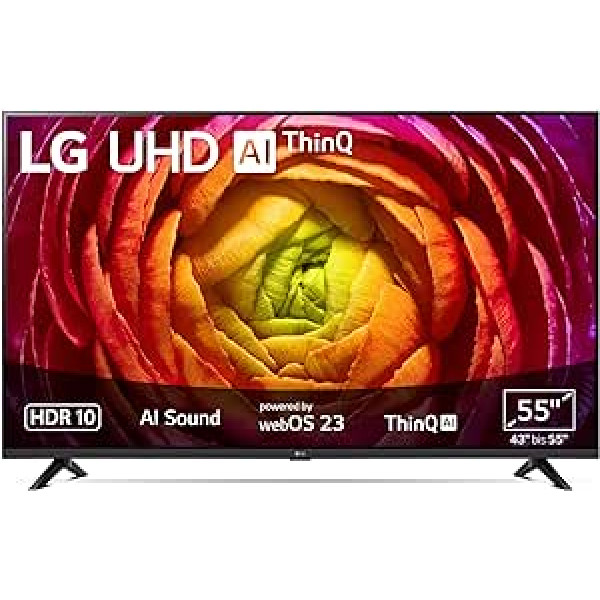 LG 55UR74006LB 140 cm (55 collu) UHD TV (Active HDR, 60 Hz, Smart TV) [Modeļa gads 2023]