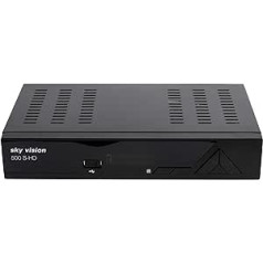 Sky Vision 500 S-HD (HDTV Satellite Receiver, HDTV, Learning Remote Control, Full HD, Scart, USB), 4043745896503, Black