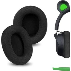 Geekria Comfort Mesh auduma nomaiņas ausu spilventiņi priekš Razer Kraken Kitty V2 Pro, Barracuda, Barracuda X Headphones Ausu spilventiņi, Austiņu austiņu spilventiņi, Ausu kausu pārsegu remonta daļas (melnas)