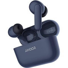 AIHOOR A2 bezvadu austiņas, ieskaujošas dziļa basa bezvadu austiņas iOS un Android tālruņiem, In-Ear Bluetooth 5.0 austiņas ar mikrofonu, 30 stundu atskaņošanas laiks, sporta ūdensizturīgs