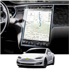 RUIYA navigācijas ekrāna aizsargs, kas saderīgs ar Tesla Model S Model X 2017-2020, 17 collu navigācijas ekrāna aizsargs HD rūdīta stikla modeļa S aizsargplēve GPS skārienekrāna rūdīta stikla ekrāna aizsargs