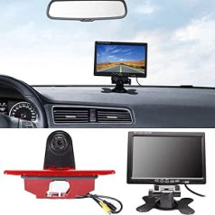 Kalakus HD 7 collu monitors+ 3. bremžu gaismas bremžu gaismas atpakaļgaitas kameras parkošanās palīglīdzekļos Peugeot Expert 2007-2016/Fiat Scudo 2007-2016/Citroen Jumpy 2007-2016