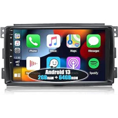 [2+64G] auometo Android 13 auto radio priekš Mercedes Benz Smart Fortwo 2005-2010 ar Wireless CarPlay Android Car Mirrorlink, 9 collu ekrāns ar WiFi Navi Bluetooth RDS WiFi