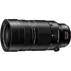 Panasonic Lumix H-RSA100400E Leica DG Vario-Elmar 100-400mm Ultra Zoom F4.0-6.3 objektīvs, mikro četru trešdaļu objektīvs, telefoto objektīvs, jaudas OIS, šļakatu/putekļu/salu izturīgs, ideāli piemērots video, melns