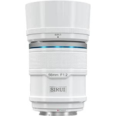 SIRUI Sniper 56 mm autofokusa objektīvs, F1.2 platleņķa APS-C kameras objektīvs A5 A6 A7 FX A9 ZV-E sērijai (E-Mount, balts)