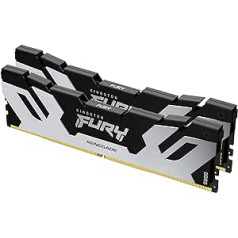 Kingston Fury Renegade DDR5 sudraba/melna XMP 32GB 7200MT/s CL38 DIMM galddatoru spēļu atmiņa (2 komplekts) - KF572C38RSK2-32