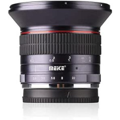 MEKE MK-12mm f/2.8 Ultra Weitwinkel Manueller Fokus Objektiv ar Abnehmbarer Kapuze für Fujifilm X- Mount X-T2 X-T20 X-T30