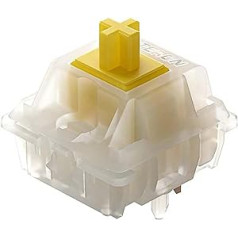 kutethy Gateron Switches Milky Yellow mechaninė klaviatūra Yellow 5 Pin, skirta visoms MX mechaninėms klaviatūroms (108 pakuotėje, geltona)