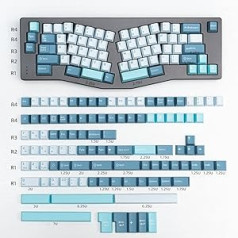 mintcaps Shoko Keycaps 173 Keys Cherry Profile Doubleshot Blue Keycaps Full Set Custom Keyboard Keycaps ISO ANSI for 60% 65% 70% 75% Cherry MX Gateron Kailh Switches Mechanical Keyboards