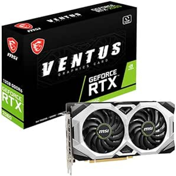 MSI GeForce RTX 2060 Ventus 12G (12 GB GDDR6/PCI Express 3.0/1650MHz/14000MHz)