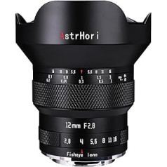 AstrHori 12 mm F2.8 pilna formāta manuāls zivs acs objektīvs 185° īpaši plata leņķa objektīvs Sony E-Mount spoguļkamerai A5000,A6000,A6500,A6600,NEX-3,NEX-5,NEX-7,A7,A9,NEX- 6 utt.