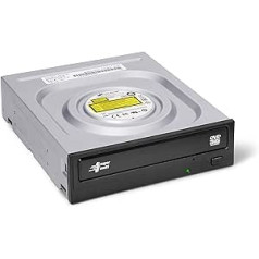 Hitachi - LG GH24 vidinis DVD diskų įrenginys, DVD-RW CD-RW ROM perrašymas, skirtas nešiojamam / staliniam kompiuteriui, suderinamas su Windows 10, M-disko palaikymas, 24x įrašymo greitis (programinė įranga įtraukta) - juoda