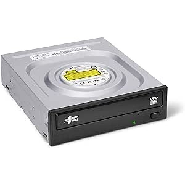 Hitachi -LG GH24 iekšējais DVD diskdzinis, DVD-RW CD-RW ROM pārrakstītājs klēpjdatoram/galddatoram, saderīgs ar Windows 10, M-disku atbalsts, 24x rakstīšanas ātrums (iekļauts programmatūra) - melns