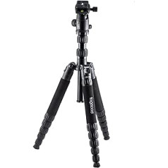 togopod Mika Aluminium Tripod with 360° Ball Head + Bag + Quick Release Plate (Max. Height 170 cm, Pack Size 36 cm, Load Capacity 25 kg, Weight 1.85 kg)