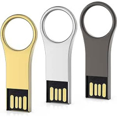 KOOTION 64 GB USB zibatmiņas zibatmiņa 3 gab. USB 2.0 Memory Stick Metāla ūdensnecaurlaidīgs atslēgu piekariņš Atmiņas kartes 64 GB 3 USB zibatmiņas disks Krāsains 3 jauktu krāsu datu glabāšanas zibatmiņas zibatmiņas zibatmiņas zibatmiņa